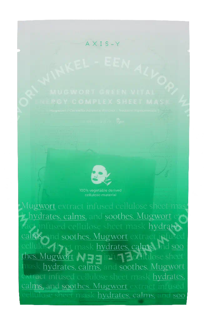 Axis-Y Mugwort Green Vital Engery Complex Sheet Mask 27ml - Afbeelding 3