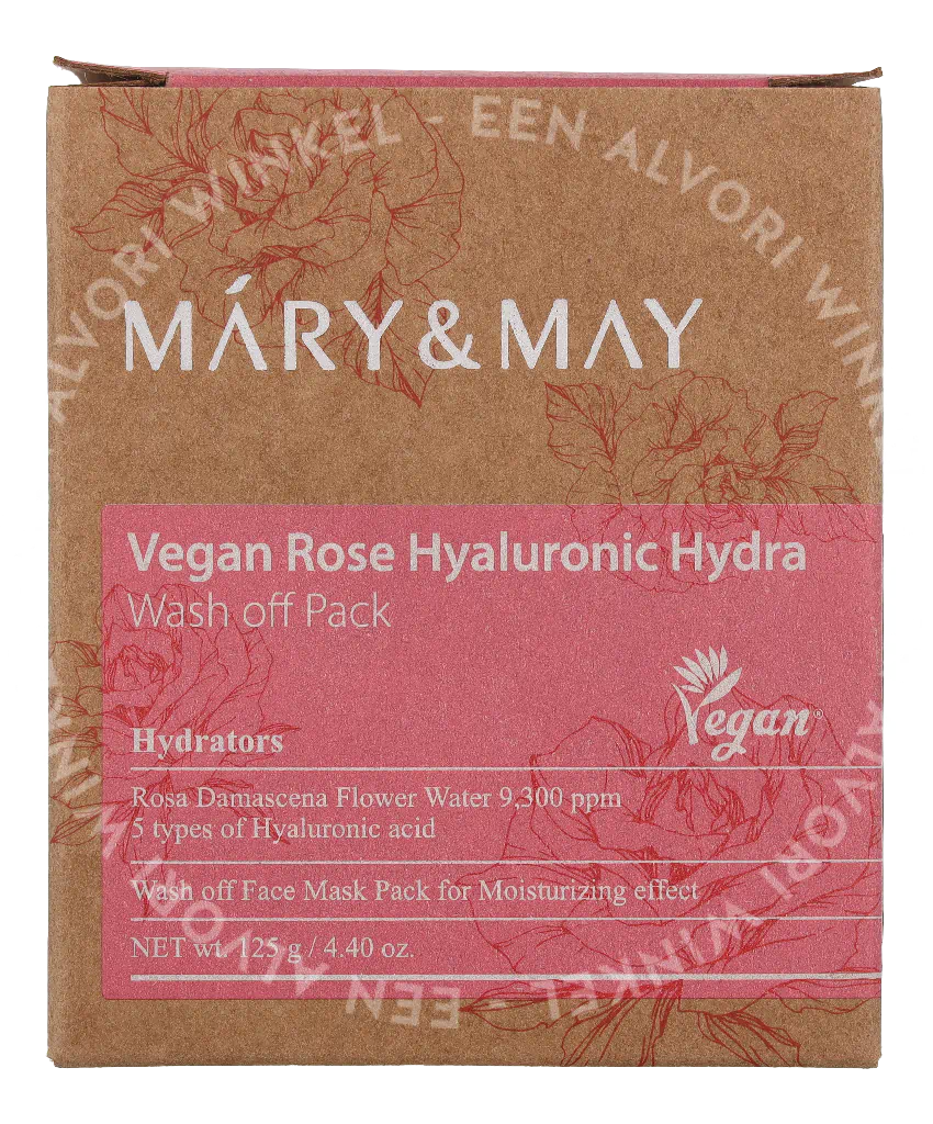 Mary & May Rose Hyaluronic Hydra Wash Off Pack 125g - Afbeelding 2