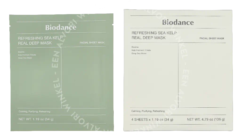 Biodance Refreshing Sea Kelp Real Deep Mask Pack 136g 4x34gr