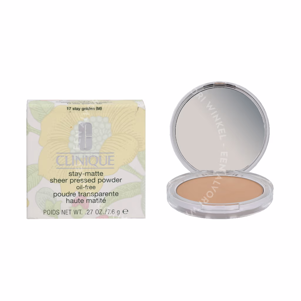 Clinique Stay-Matte Sheer Pressed Powder 7.6g #17 Stay Golden - Afbeelding 3