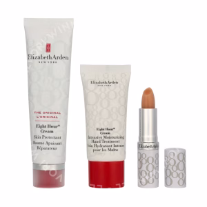 E.Arden Eight Hour Nourishing Skin Essentials Giftset 83.7ml Skin Protector 50ml/Lipstick 3.7g/Hand Cream 30ml