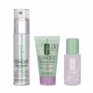 Clinique Beauty Routine Anti Stains Set 90ml Even Better Serum 30ml/AAC Soap Mild 30ml (promo)/Clarifying Lotion 2 30ml (promo)