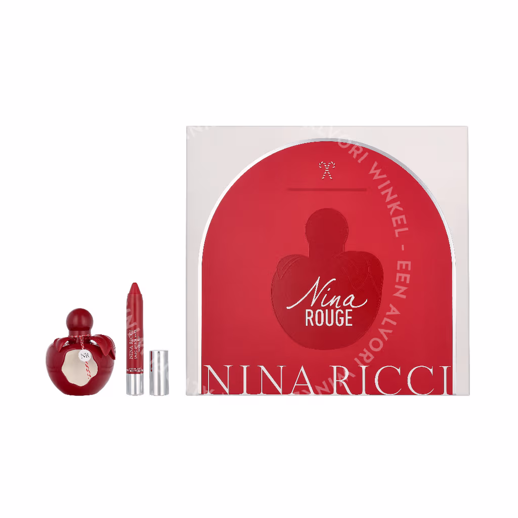 Nina Ricci Nina Rouge Giftset 52.5ml Edt Spray 50ml/Lipstick 2,5gr - Afbeelding 3