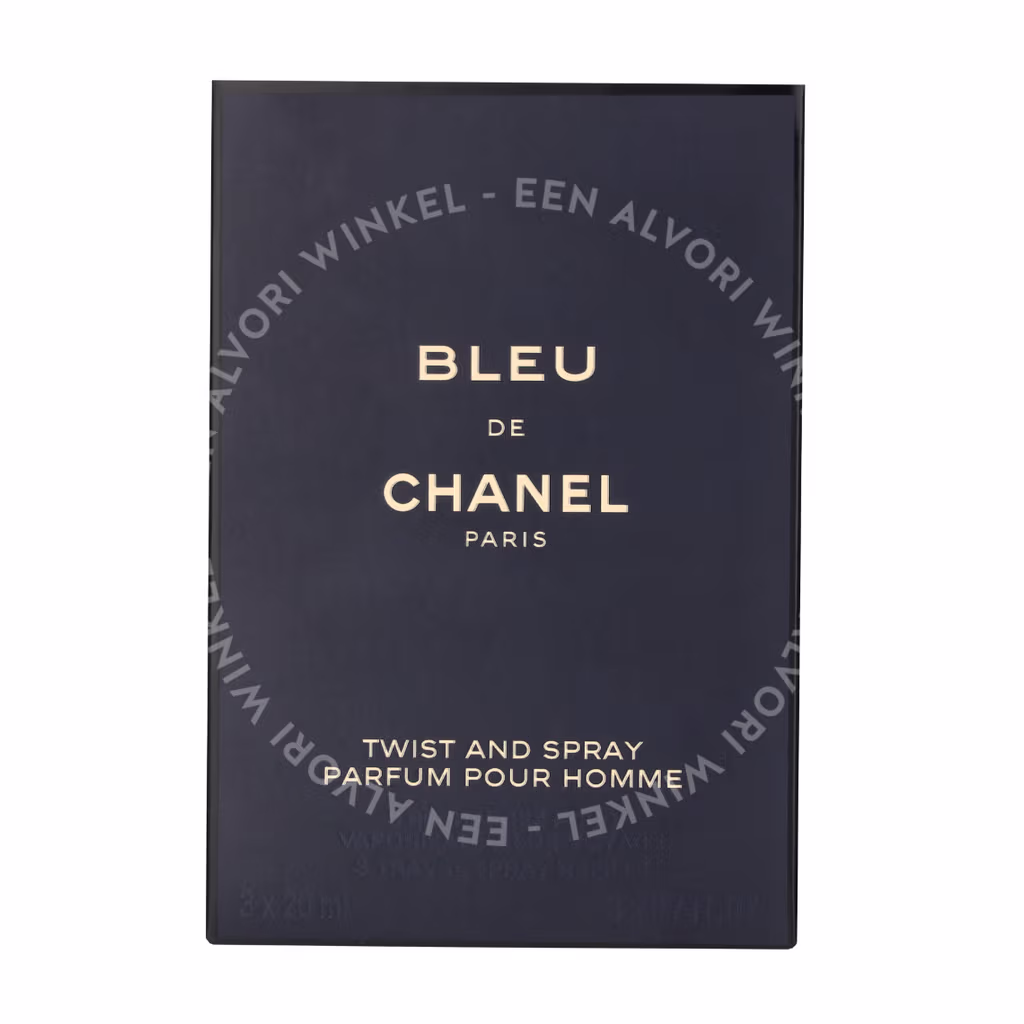Chanel Bleu De Chanel Pour Homme Giftset 60ml 3x Parfum Spray Refill 20ml - Twist and Spray - Travel Sprays - Afbeelding 2