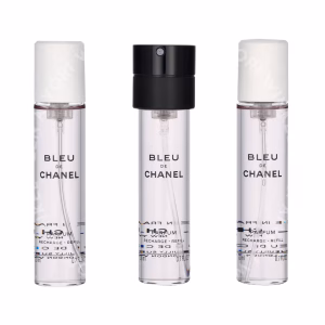 Chanel Bleu De Chanel Pour Homme Giftset 60ml 3x Parfum Spray Refill 20ml - Twist and Spray - Travel Sprays