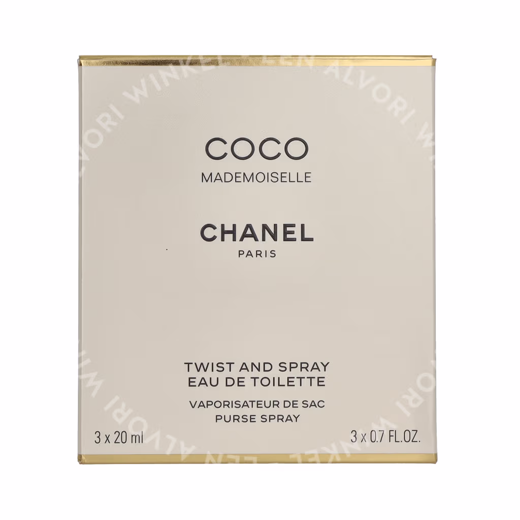 Chanel Coco Mademoiselle Giftset 60ml 2x Edt Spray Refill 20Ml/1x Edt Spray 20Ml - Twist and Spray - Afbeelding 2