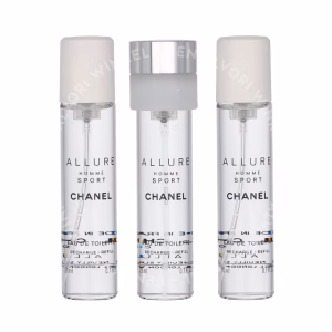 Chanel Allure Homme Sport Giftset 60ml 3x Edt Travel Spray Refill 20Ml - Twist and Spray