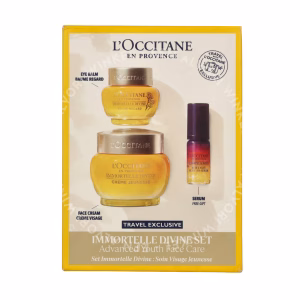 L'Occitane Immortelle Face Care Set 70ml Eye Balm 15ml/Divine Cream 50ml/Overnight Reset Oil 5ml