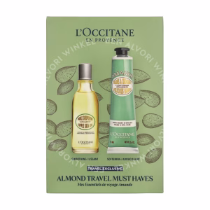 L'Occitane Almond Travel Must Haves Set 125ml Supple Skin Oil 50ml/Hand Cream 75ml