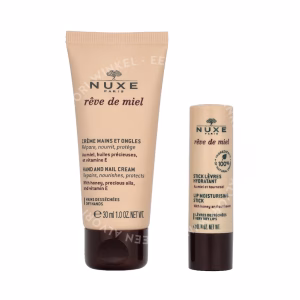 Nuxe Reve De Miel Set 34ml Hand & Nail Cream 30ml/Lip Moisturizing Stick 4g