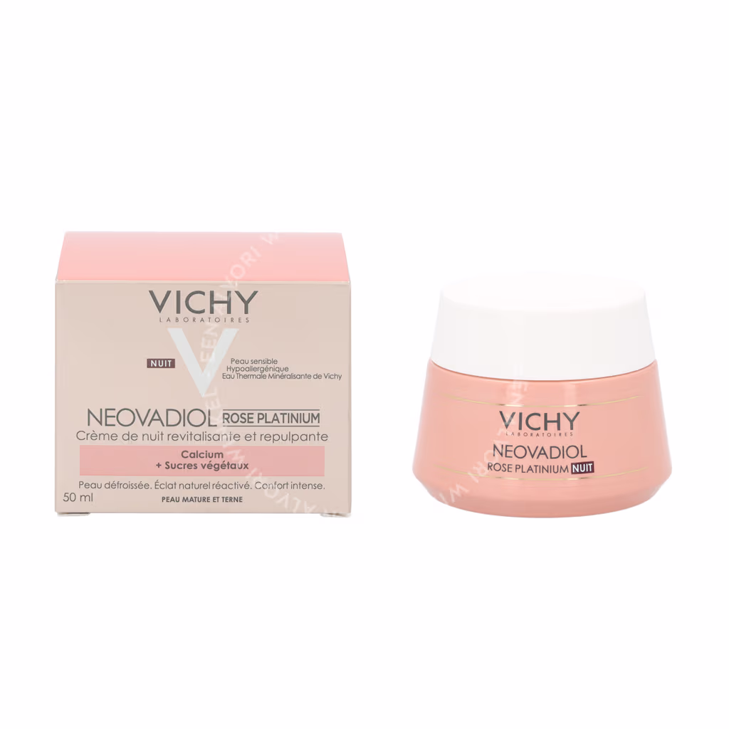 Vichy Neovadiol Rose Platinium Night Cream 50ml Calcium + Vegetal Sugars Natural And Dull Skin - Afbeelding 3