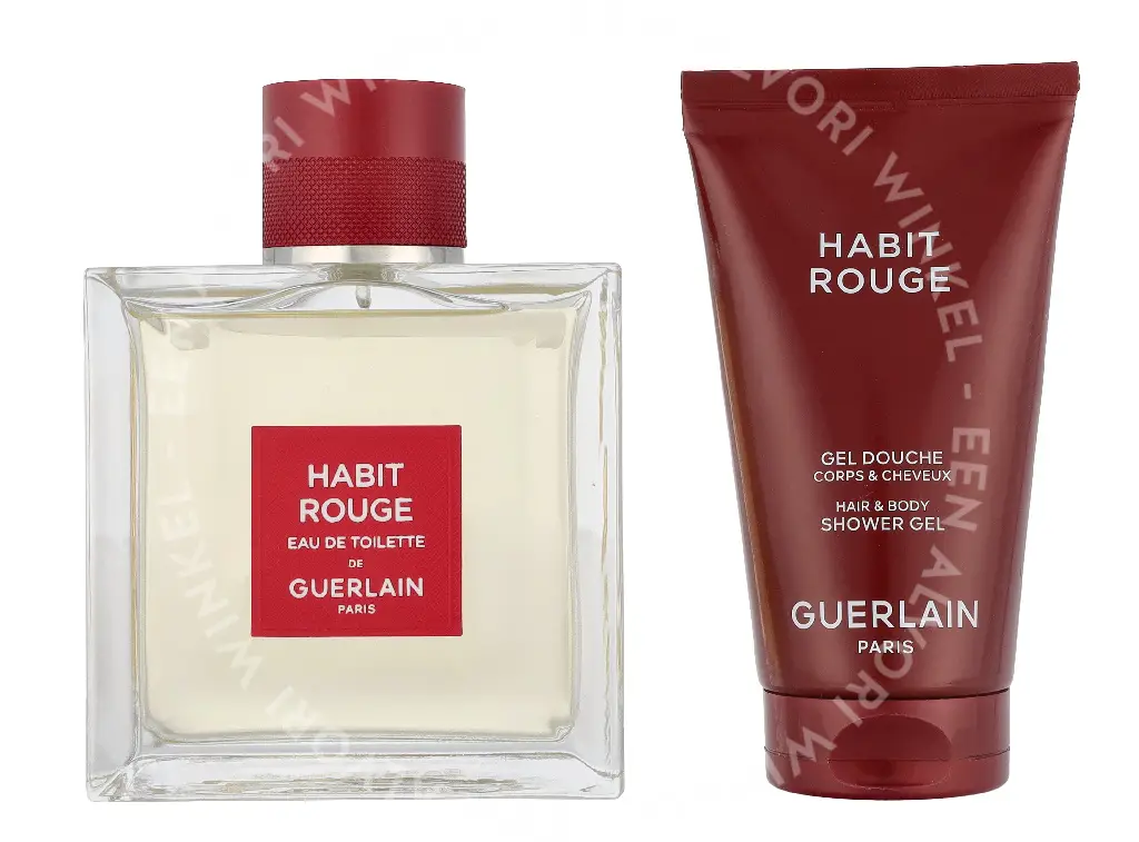 Guerlain Habit Rouge Giftset 175ml Edt Spray 100ml/Shower Gel 75ml - Afbeelding 6