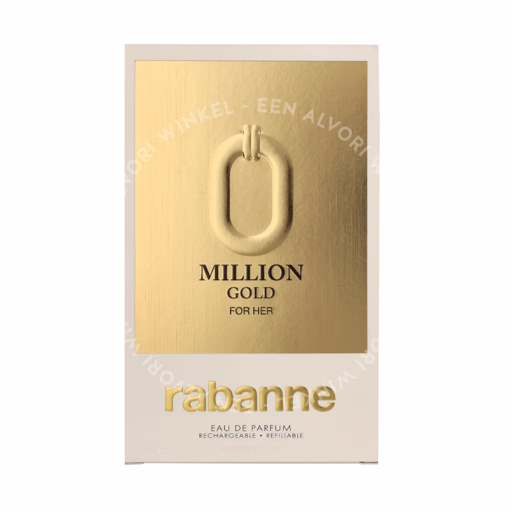 Paco Rabanne Million Gold For Her Edp Spray 90ml Refillable - Afbeelding 2