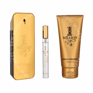 Paco Rabanne 1 Million Giftset 210ml Edt Spray 100ml/Shower Gel 100ml/Travel Spray 10ml