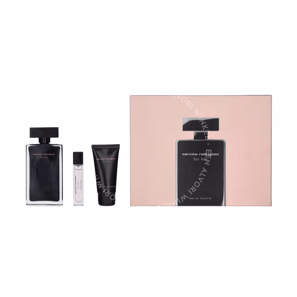 Narciso Rodriguez For Her Giftset 160ml Edt Spray 100ml/Body Lotion 50ml/Edt Spray 10ml - Afbeelding 3