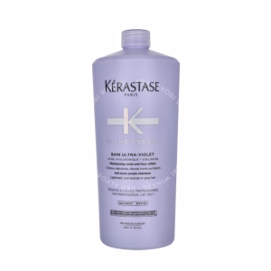 Kerastase Blond Absolu Bain Ultra-Violet Shampoo 1000ml Anti-Brass Purple Shampoo, Lightened, Cool Blonde Or Grey Hair