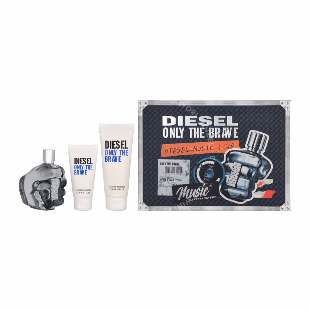 Diesel Only The Brave Mens Giftset 275ml Edt Spray 125ml/Shower Gel 100ml/Shower Gel 50ml - Afbeelding 3