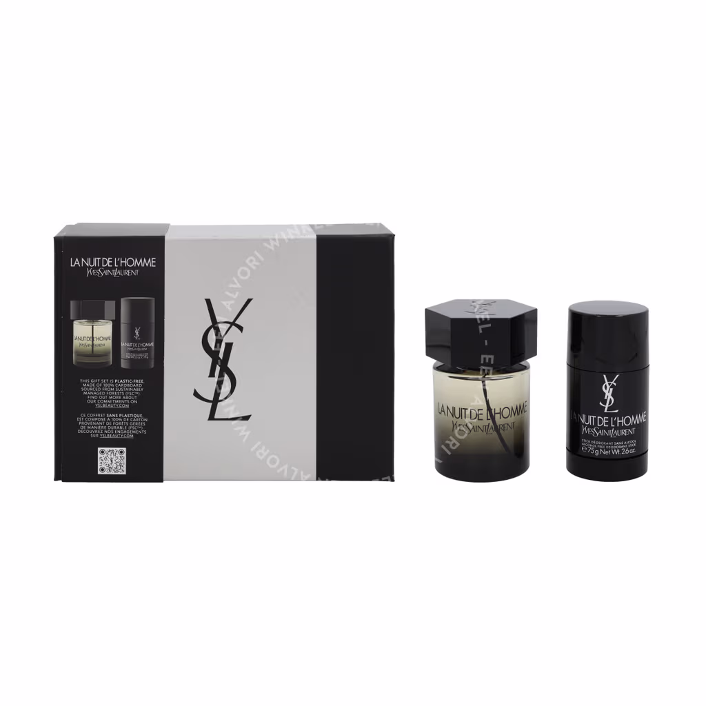 YSL La Nuit De L'Homme Giftset 175ml Edt Spray 100ml/Deo Stick 75gr - Afbeelding 3