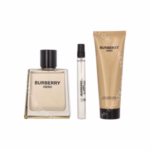 Burberry Hero Giftset 185ml Edt Spray 100ml/Edt 10ml/Hair & Body Wash 75ml