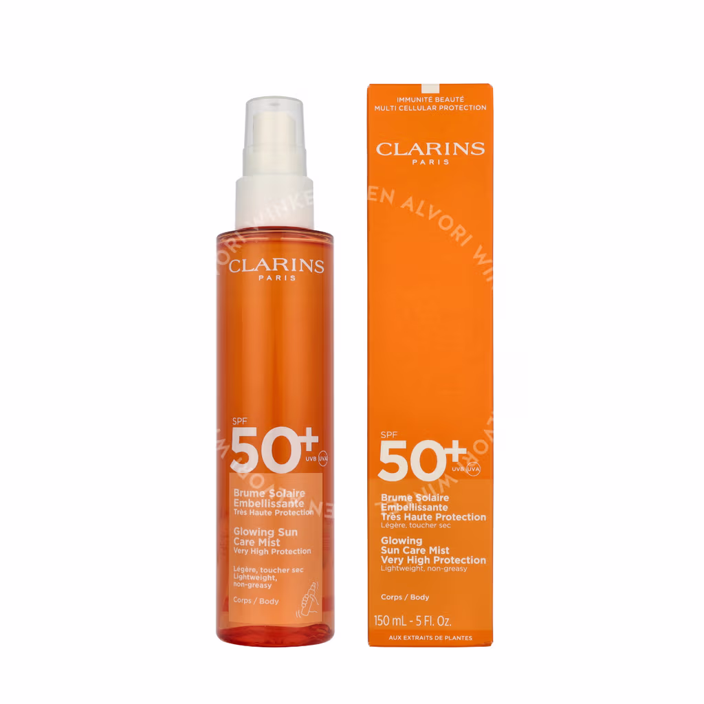Clarins Glowing Sun Care Mist SPF50+ 150ml Lightweight, Non-Greasy - Afbeelding 3