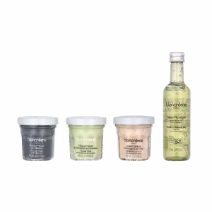 Blancreme Purifying Facial Ritual Set 195ml Micellar Cleansing Gel 75ml/Exfoliating Sorbet 40ml/2x Foaming Face Mask 40ml