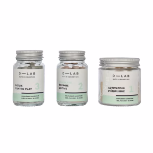 D-Lab Ventre Plat Set 3stuk Complexe Energie Active 28 caps/Activateur D'Equilibre 28 caps/Detox Ventre Plat 28 caps
