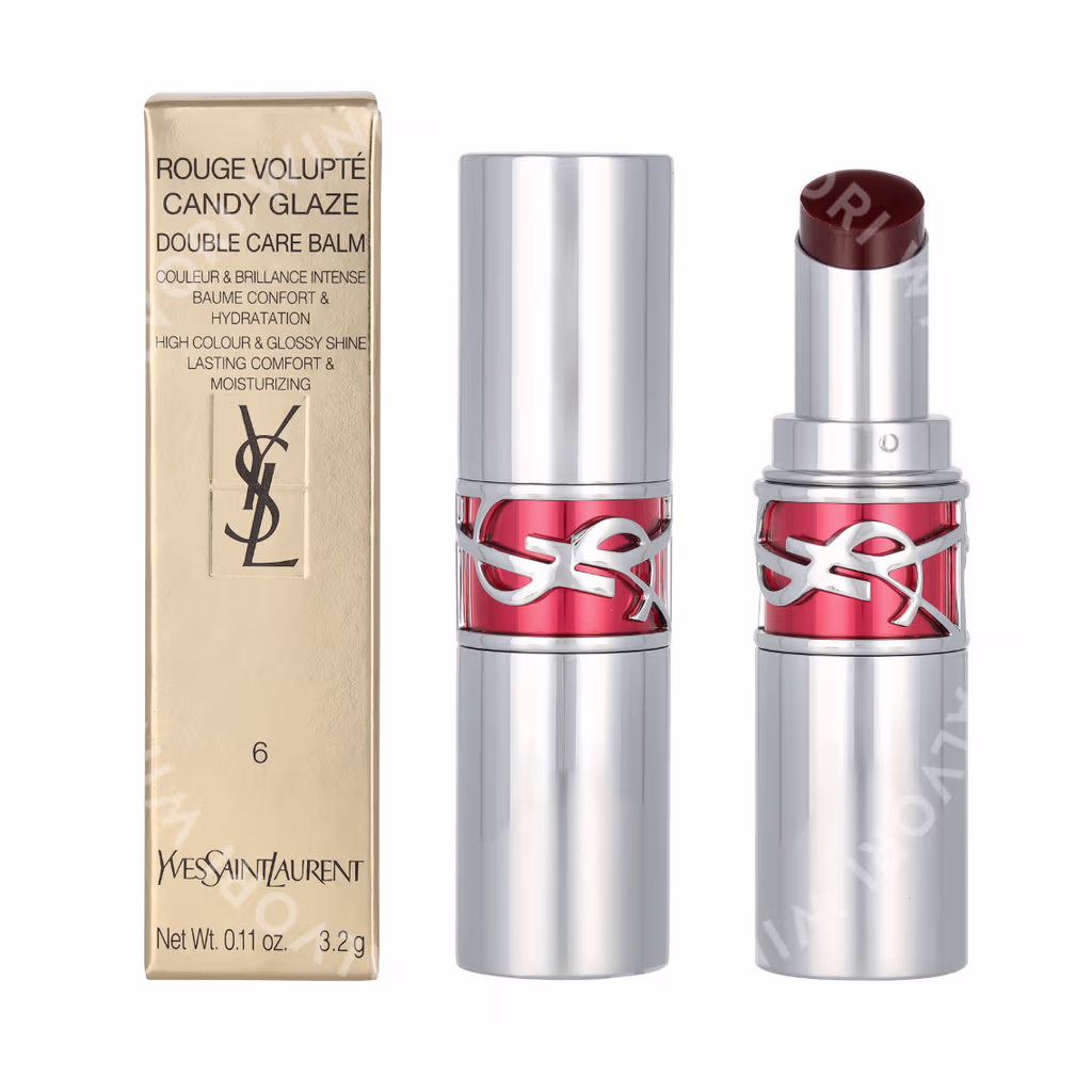 YSL Loveshine Candy Glaze Lipstick 3.2g #06 Burgundy Temptation - Afbeelding 3