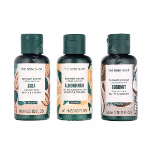 The Body Shop G1 Shower Cream Trio Set 180ml Pink Grapefruit Shower Cream 60ml/Strawberry Shower Cream 60ml/British Rose Shower Cream 60ml