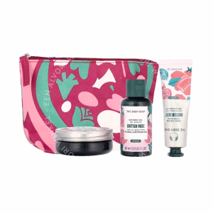 The Body Shop G2 Beauty Bag British Rose 140ml Shower Gel 60ml/Body Butter 50ml/Hand Cream 30ml