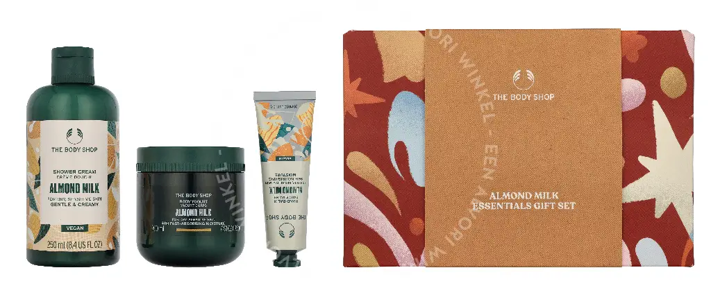 The Body Shop G3 Small Almond Milk Giftset 140ml Hand Cream 30ml/Body Butter 50ml/Shower Cream 60ml - Afbeelding 4
