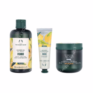 The Body Shop G3 Small Mango Giftset 140ml Hand Cream 30ml/Body Butter 50ml/Shower Cream 60ml