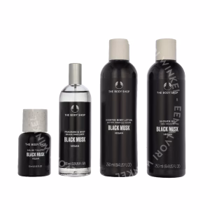 The Body Shop G4 Black Musk Giftset 660ml Edt Spray 60ml/Black Musk Shower Gel 250ml/Body Lotion 250ml/Fragrance Mist 100ml