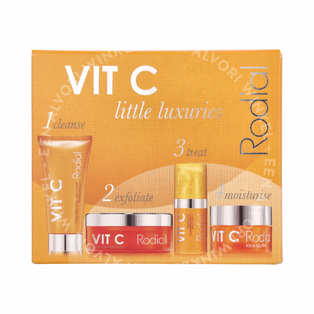 Rodial Vit C Little Luxuries Set 40ml Serum 5ml/Cleanser 20ml/Face Souffle 15ml/20 Pads - Afbeelding 2