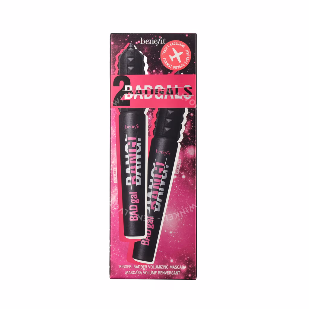 Benefit Duo Set: Badgal Bang! Volumizing Mascara 17g #1 Intense Pitch Black - 2x8,5gr - Afbeelding 2