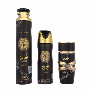 Latafa Asad Giftset 600ml Edp Spray 100ml/Deo Spray 200ml/Air Freshener 300ml