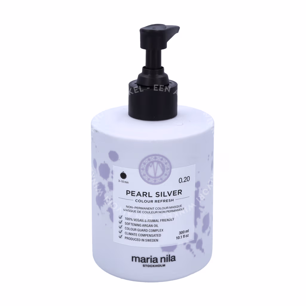Maria Nila Colour Refresh Non-Permanent Colour Mask 300ml 0.20 Pearl Silver - Afbeelding 2