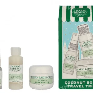 Mario Badescu Coconut Body Travel Trio Set 135ml Hydrating Shower Gel 59ml/Intense Hydrating Body Butter 56g/Nourishing Body Oil Spray 20ml