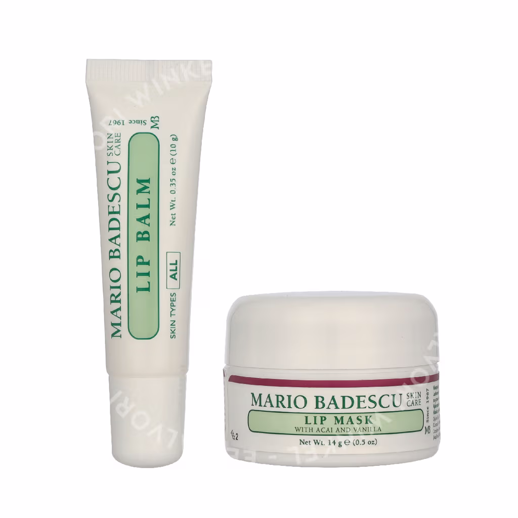 Mario Badescu Day To Night Lip Duo Set 24g Lip Mask Acai Vanilla 14g/Lip Balm 10g