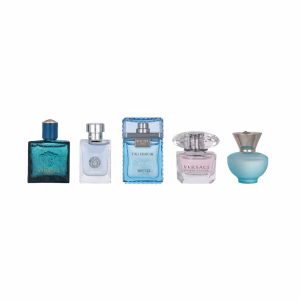 Versace Miniatures Set 25ml 5x5ml - Dylan Turquoise Pour Femme Edt/ Bright Crystal Edt/Eau Fraiche Man Edt/Pour Homme Edt/ Eros Edt