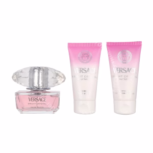 Versace Bright Crystal Giftset 150ml Edt Spray 50ml/Bath & Shower Gel 50ml/Body Lotion 50ml