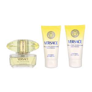 Versace Yellow Diamond Giftset 150ml Edt Spray 50ml/Bath & Shower Gel 50ml/Body Lotion 50ml