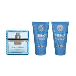 Versace Eau Fraiche Giftset 150ml Edt Spray 50ml/Bath & Shower Gel 50ml/Aftershave Balm 50ml