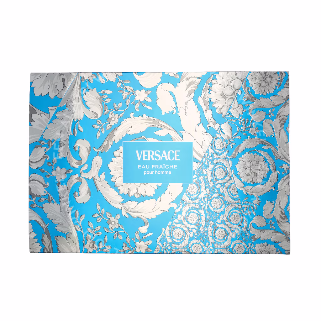 Versace Eau Fraiche Giftset 110ml Edt Spray 100ml/Edt Spray 10ml/Black Trousse - Afbeelding 2