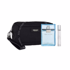 Versace Eau Fraiche Giftset 110ml Edt Spray 100ml/Edt Spray 10ml/Black Trousse