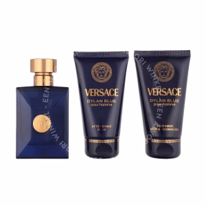 Versace Dylan Blue Pour Homme Giftset 150ml Edt Spray 50ml/Bath & Shower Gel 50ml/Aftershave Balm 50ml