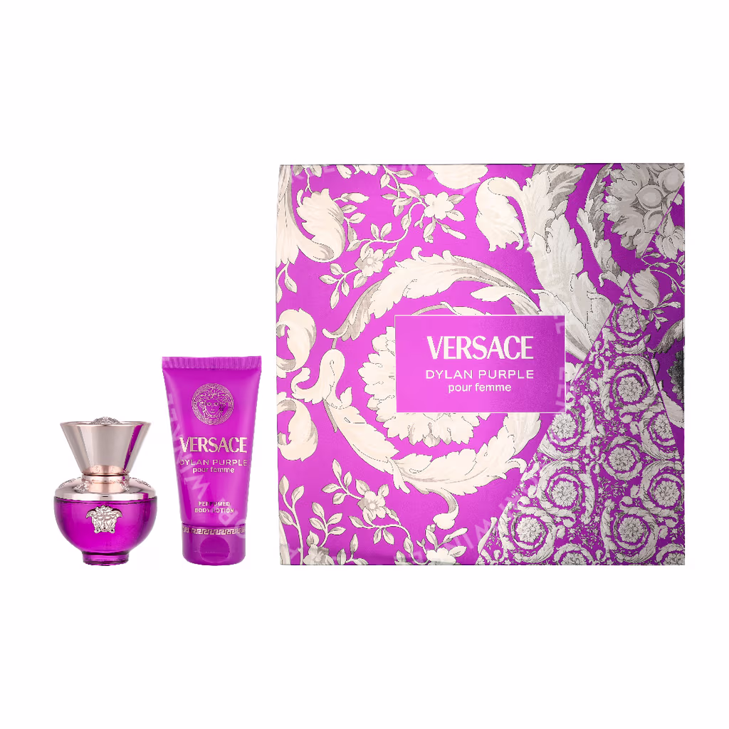 Versace Dylan Purple Giftset 80ml Edp Spray 30ml/Body Lotion 50ml - Afbeelding 3
