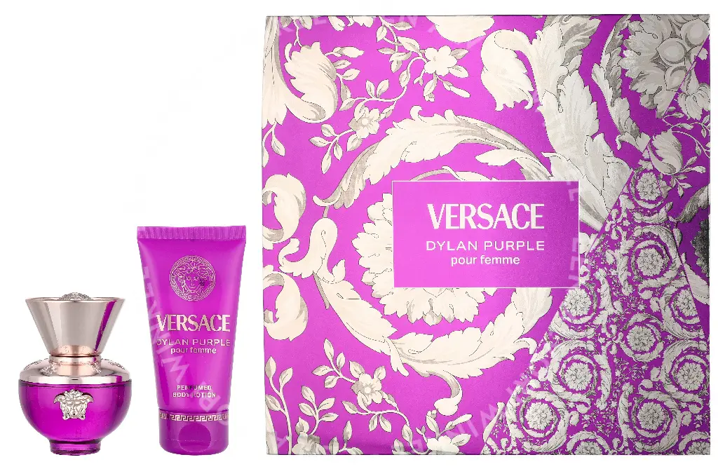 Versace Dylan Purple Giftset 80ml Edp Spray 30ml/Body Lotion 50ml - Afbeelding 4