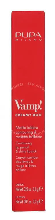 Pupa Vamp! Creamy Duo Lip Pencil 1g #004 Light Rose / lipstick 0,8g / lip pencil 0,2g - Afbeelding 5