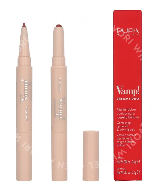 Pupa Vamp! Creamy Duo Lip Pencil 1g #004 Light Rose / lipstick 0,8g / lip pencil 0,2g - Afbeelding 4