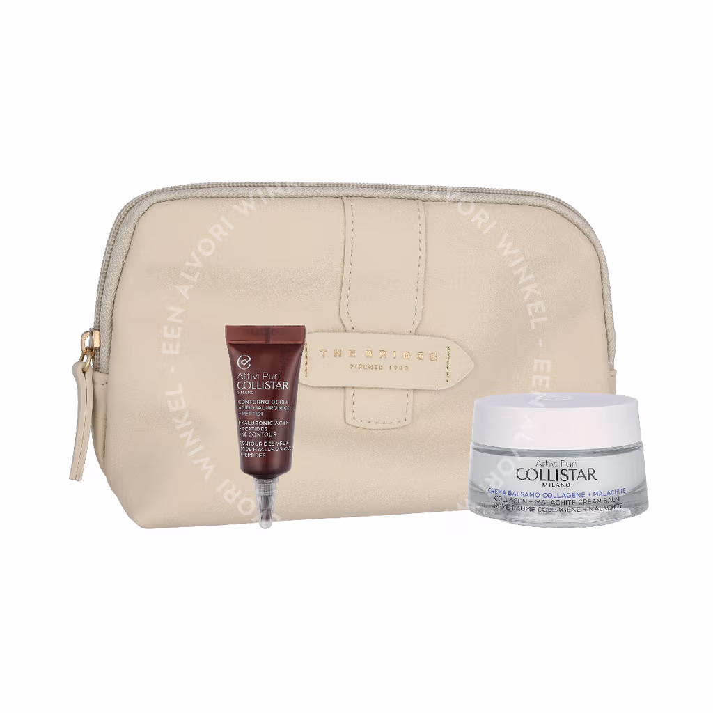 Collistar Attivi Puri Collagen Set 55ml Collagen Balm Cream 50 ml/Mini Pure Active Eye Contour 5 ml/Pouch
